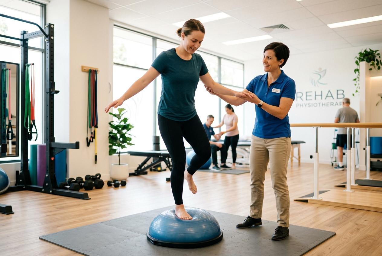 Guided rehab gym training